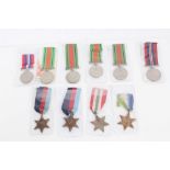 Group of Second World War medals - comprising 1939 - 1945 Star (x 2), Italy Star, Atlantic Star,