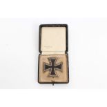 Nazi Iron Cross (first class) in fitted case, bearing stamp to lid - Paul Meybauer,