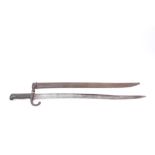 French 1866 pattern Chassepot bayonet, blade dated 1868,