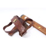 Sam Browne belt with holster,