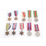 Group of Second World War medals - comprising 1939 - 1945 Star (x 2), Italy Star, Atlantic Star,