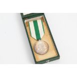 Nigerian silver 'Alhaji Ahmadu Bello Sardauna of Sokoto' medal in case
