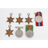 Second World War medals - comprising 1939 - 1945 Star (x 2), Italy Star, Africa Star,