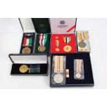 Replica Elizabeth II Iraq War medal and miniature, Royal Highland Fusilier's 50th Anniversary medal,