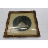 Rare George III 1768 pattern fur mitre cap front with silvered crowned GR helmet plate with 'Neo