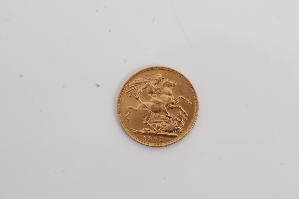 G.B. gold Sovereign Edward VII 1905.