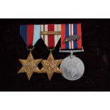 Fine group of three Second World War medals awarded to Lieutenant William Blewitt 3rd Parachute