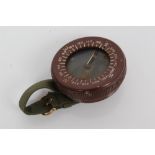 Second World War American paratroopers' brown bakelite arm band compass, by Taylor,