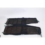 Pair of Sleeves Sode from a Japanese suit of armour - comprising brown patinated iron plates and