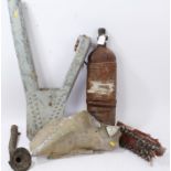 Second World War aircraft crash relics - wing skin,