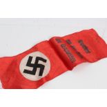 Nazi silk banner / pennant, printed 'Gewldmer Van den Eltern Geschwistern',