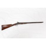 Mid-19th century percussion double-barrelled sporting gun - the locks signed - Richards,