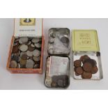 World - mixed coinage - to include G.B. pre-1920 silver, George VI 1950 bronze Penny.