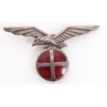 Scarce Second World War Norwegian National Socialist Party Members badge (Quisling) with enamel