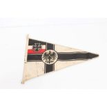 Imperial German double-sided cotton pennant,