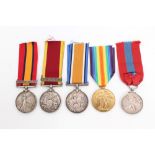 Interesting Victorian and later medal group - comprising Queen's South Africa medal with one clasp