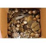 One box of British Military Staybrite cap badges and buttons