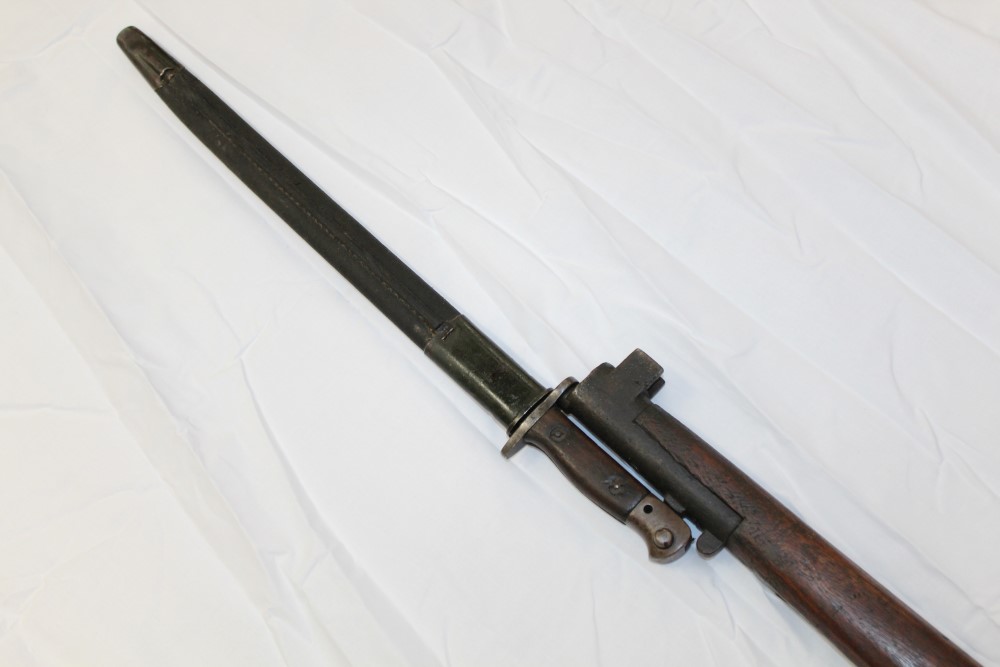 Rare Second World War Home Guard dummy drill rifle with wooden stock and metal mounts - complete - Image 5 of 5