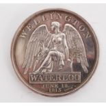 Rare and important Waterloo medal, named on edge - The Master of the Mint to the RT. HON. C.