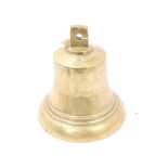 Large brass bell with George VI cypher, possibly from a fire engine,