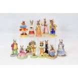 Thirteen Royal Doulton Bunnykins International Collectors' Club figures - Cinderella,