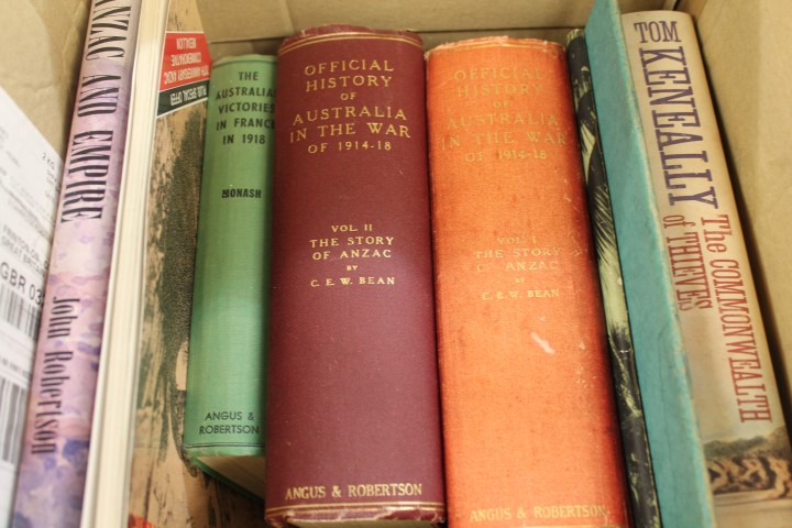 Books: Official History of Australia in 1914 - 1918, two volumes,