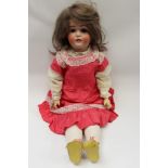 Doll - German bisque head, possibly marked 15½ G & C 5 Germany 72.