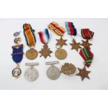 Collection of military medals and ribbons - including First World War, 1939 - 1945 Star,