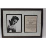 Autographs - Montgomery Clift (1920 - 1966), American actor,