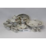 Royal Doulton Kingswood TC 1115 pattern tea and dinner service (62 pieces)