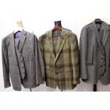 Gentlemen's black and white herringbone wool jacket and matching waistcoat by Dolce & Gabbana,