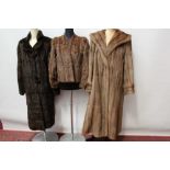 Ladies' 1960s brown mink fur coat,