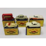 Matchbox Moko Lesney boxed selection - no. 5 Routemaster Bus, no. 32 Jaguar XK130, no.