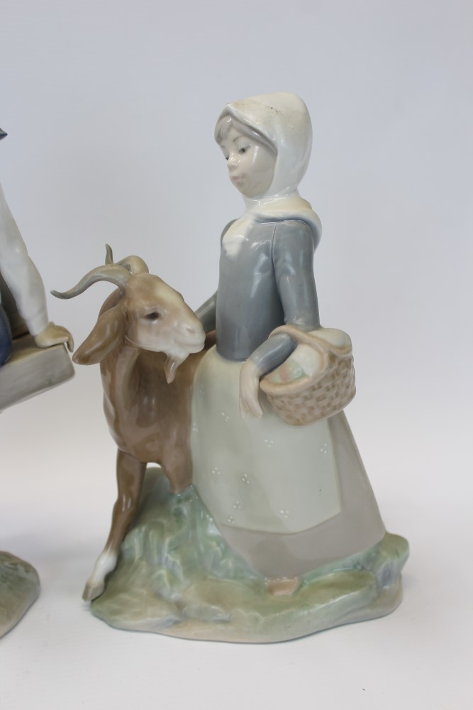 Three Lladro porcelain figures - Boy and girl on see-saw, - Image 4 of 6