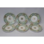 Set of six Royal Worcester cabinet plates - date mark for 1899,