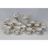 Royal Albert Lavender Rose coffee set (17 pieces) and Paragon Bridal Rose coffee set (15 pieces)