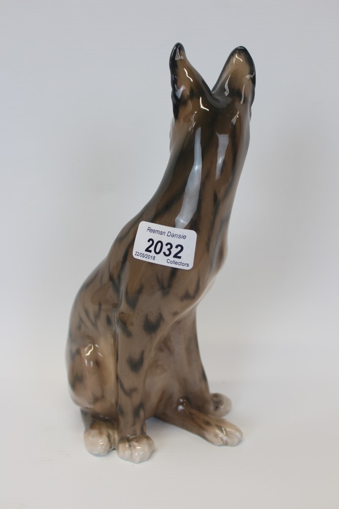 Dahl Jensen Denmark porcelain model of a wild cat, numbered 1014, - Image 3 of 4