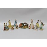 Twelve Royal Doulton Disney Showcase Collection figures - to include Cinderella, Ariel, Snow White,