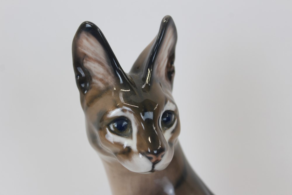 Dahl Jensen Denmark porcelain model of a wild cat, numbered 1014, - Image 2 of 4