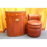 A modern Starbay Marie-Galante portable makeup table / dressing table with rosewood finish,