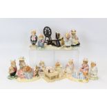 Fourteen Royal Doulton Brambly Hedge figures - Lord Woodmouse, Mrs Saltapple, Clover, Dusty Dogwood,