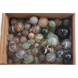 Selection of vintage and other marbles