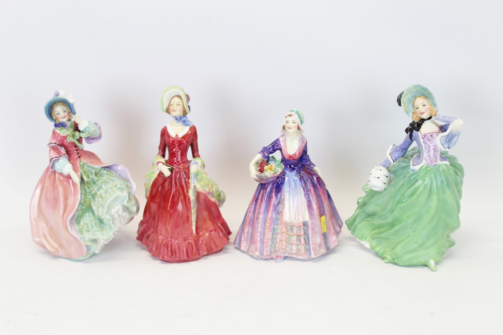 Four Royal Doulton figures - Janet HN1538, Spring Morning HN1922,
