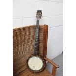Antique Hudson five-string banjo, stamped - Hudson Maker, Camberwell Rd.