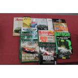 Lot motoring magazines and books - including Lotus (2 boxes)