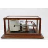 Early 20th century oak cased barograph, by Negretti & Zambra, London R / 7033, in glazed case,