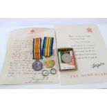 Two First World War medals awarded to Gnr. N. S. Buckingham R.A.