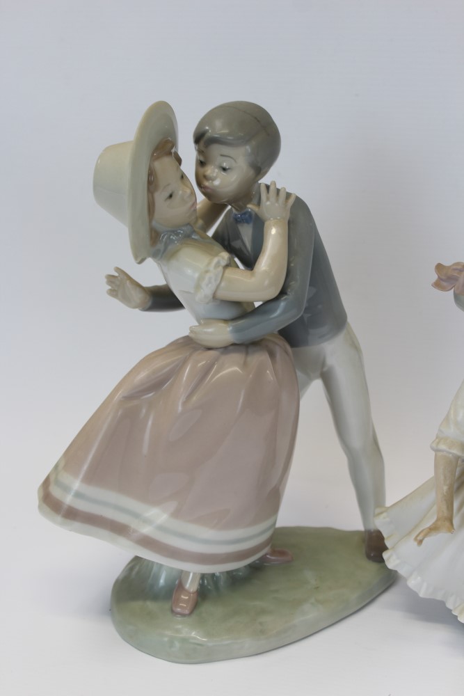 Three Lladro porcelain figures - Boy and girl on see-saw, - Image 2 of 6