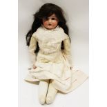 Doll - Armand Marseille bisque head and shoulders 370 AM 5 DEP - kid body and kid-jointed limbs,
