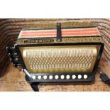 Vintage Hohner one-row button accordion,